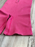 Hot Pink Mineral Wash Zipped Romper