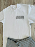 Heather Grey Essential “Box Logo” Premium Shirt & Shorts