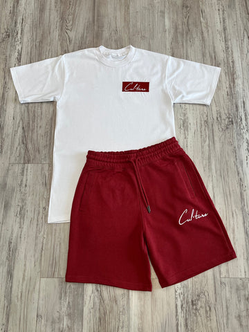 Oxblood Essential “Box Logo” Premium Shirt & Shorts