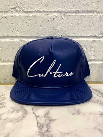 Royal Blue Luxe Leather Snapback