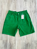 Kelly Green Rae Edge Denim Shorts