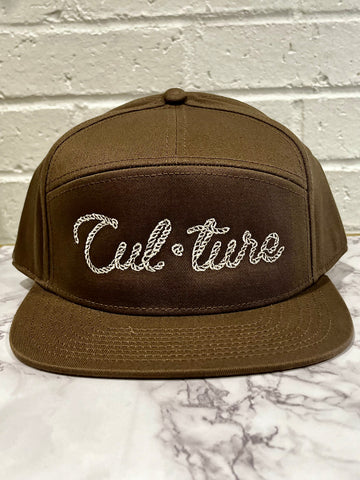 Chestnut Canvas 7-Panel Snapback