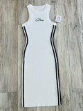 White Contour Ribbed Dress