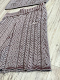 Mocha Acid Wash Cable Knit Set