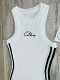White Contour Ribbed Dress
