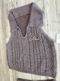 Mocha Acid Wash Cable Knit Set