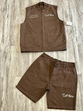 Chestnut Premium Canvas Vest & Carpenter Shorts