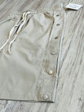 Bone Side Snap Shorts