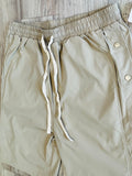 Bone Side Snap Shorts