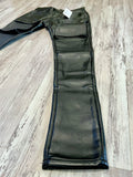 Black Cargo Leather Pants