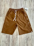 Chestnut Side Snap Shorts