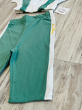 Seafoam Striped Jacket & Biker Shorts