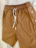 Chestnut Side Snap Shorts