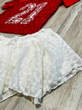 Red Lace “Golden Year” Jersey & Mini Skort