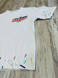 White “Cul•ture Studios” Painted Distressed Shirt