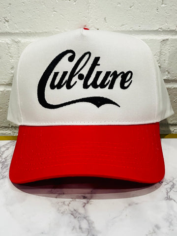 White/Red “Addicted To Cul•ture” Snapback