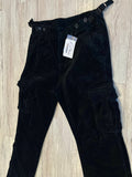 Black Corduroy Cargo Pants