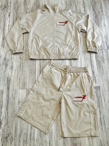 Natural “Marathon Runner” Heavyweight Nylon Tracksuit 2.0