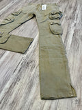 Khaki Vintage Wash Utility Cargo Pants