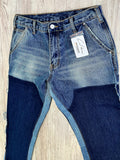 Mix Match Blue Wash Flare Denim