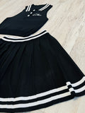 Black Sleeveless Polo & Tennis Skirt