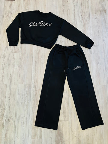 Black Crewneck Sweatsuit(W)