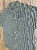 Hunter Green Striped Jacquard Short Sleeve Shacket & Shorts