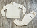 Natural Quarter Zip Premium Sweatsuit