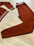 Cinnamon Varsity Knit Set(W)