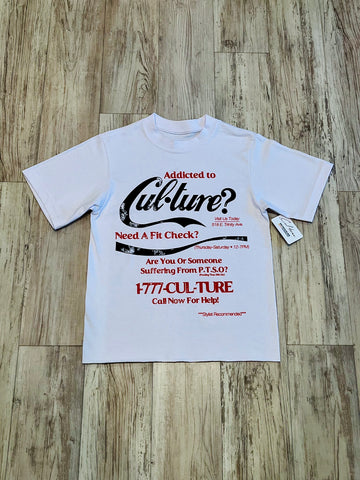 Red/Black “Addicted To Cul•ture” Premium 8oz. Raw Edge Shirt