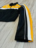 Black/Varsity Yellow Leather Racing Jacket