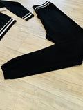 Black Varsity Knit Set(W)