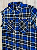 Royal Blue Raw Edge Premium Flannel