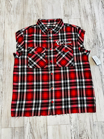 Red Raw Edge Premium Flannel
