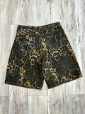 Brown Leopard Denim Jorts(W)