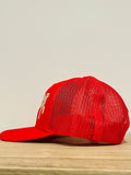 Red “Cul•ture Tour Merch” Mesh Trucker