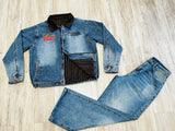 Vintage Wash “Rodeo” Denim Work Jacket & Baggy Jeans