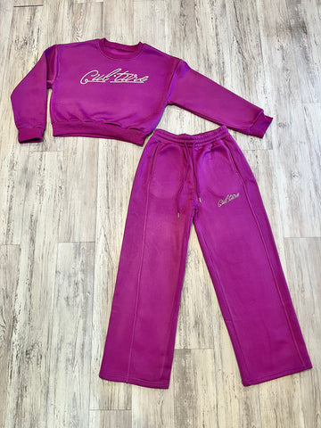 Orchid Crewneck Sweatsuit(W)