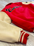 Red “Members Only” Letterman Jacket