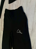 Black Long Sleeve Crop & Flare Pants