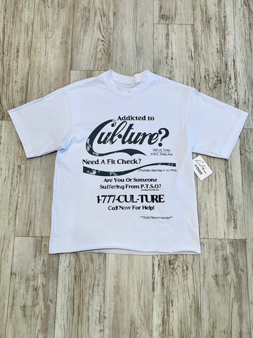 Navy Blue/Grey “Addicted To Cul•ture” Premium 8oz. Raw Edge Shirt