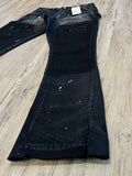 Black Vintage Wash “Paint Splatter” Carpenter Flare Pants