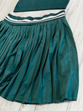 Hunter Green/Natural Premium Athleisure Tank Top & Pleated Tennis Skirt