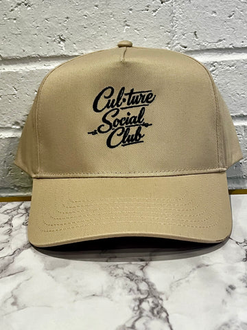 Khaki “Cul•ture Social Club” Premium Snapback