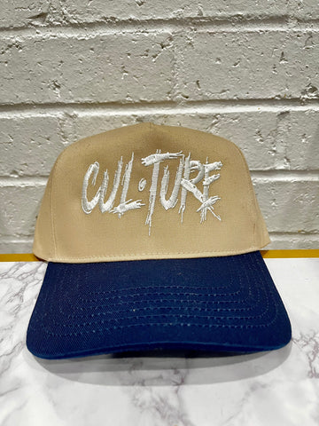Khaki/Navy Premium Snapback