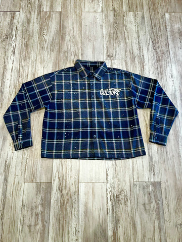 Navy Sun Faded “Dirty” Luxe Flannel