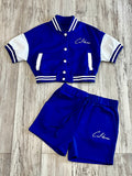 Royal Blue Varsity Jacket & Shorts
