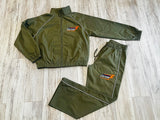 Olive “Marathon Runner” Heavyweight Nylon Tracksuit