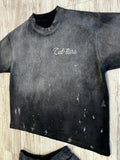 Black Vintage “Dirty Wash” Luxe Shirt & Shorts