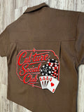 Mocha “Poker” Luxe Cuban Button Down